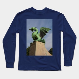 Dragon Bridge in Ljubljana, Slovenia Long Sleeve T-Shirt